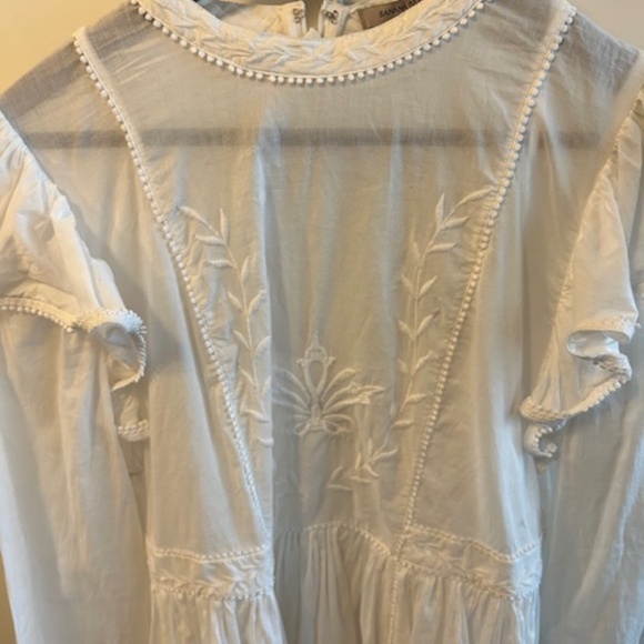 White Cotton Embroidered Dress from Banana Republic - Picture 4 of 4